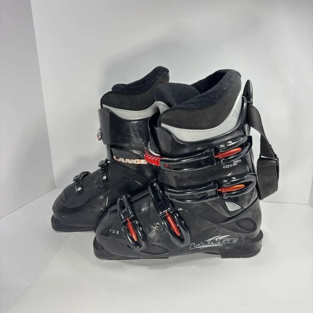 Women's Lange Fit @ Fun Ski Boots 255 Black Red 3/1/2 3 Marco ADJ Size 8.5 US